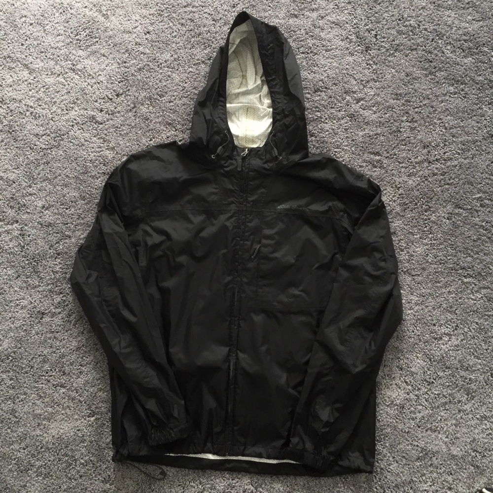 Eddie Bauer Rain Jacket Weatheredge Black